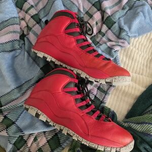 Jordan Red and Black Athletic Shoes